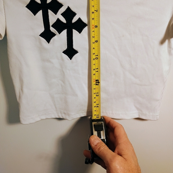 ROMWE Classic White Ribbed Top - Picture 5 of 6